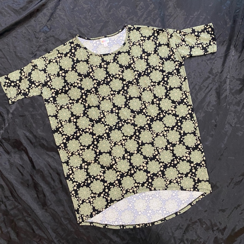 LuLaRoe Irma Black and Cream Floral